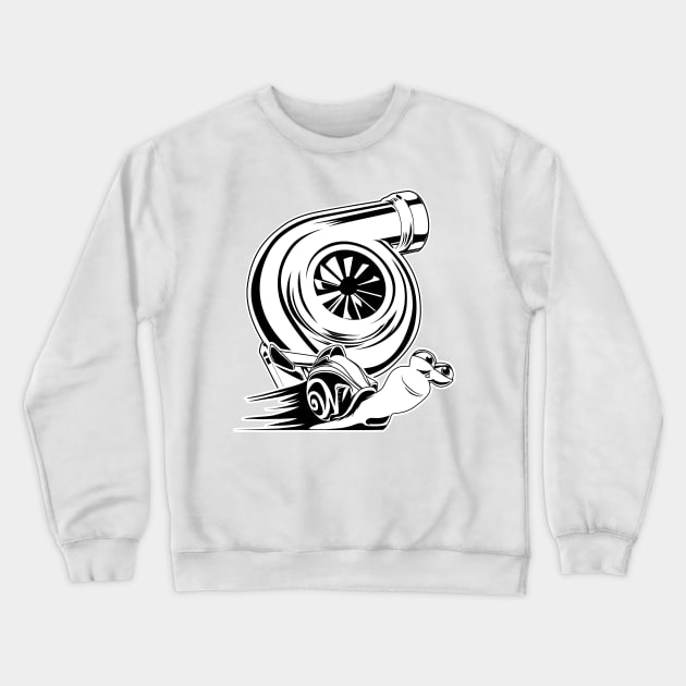 turbo snail speed race Crewneck Sweatshirt by ASAKDESIGNS
